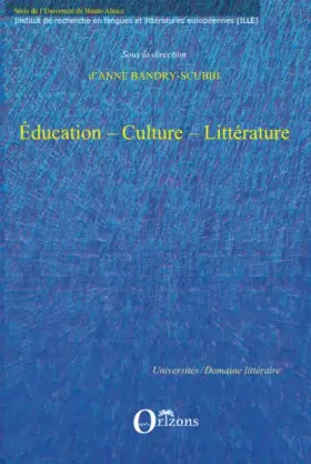 Couverture du produit · Education culture litterature