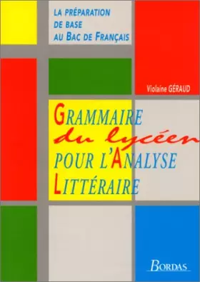 Couverture du produit · GERAUD/GRAMM.ANALYS.LITT (Ancienne Edition)