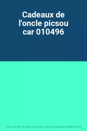 Couverture du produit · Cadeaux de l'oncle picsou car 010496