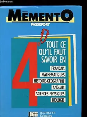 Couverture du produit · MEMENTO PASSEPORT 4EME