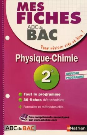 Couverture du produit · Mes fiches ABC du BAC Physique Chimie 2de