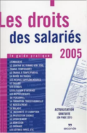 Couverture du produit · Les droits des salariés: Le guide pratique