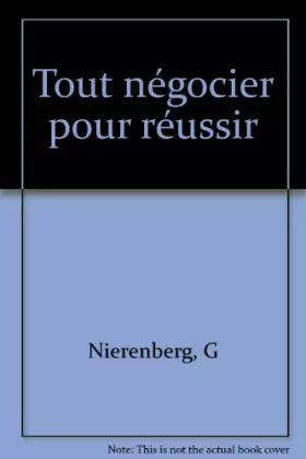 Couverture du produit · Tout négocier pour réussir
