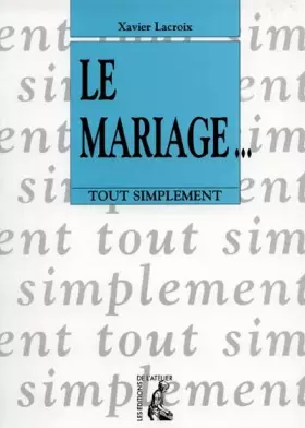 Couverture du produit · Le mariage