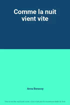 Couverture du produit · Comme la nuit vient vite