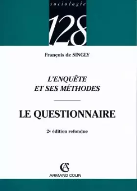 Couverture du produit · L'enquête et ses méthodes : Le questionnaire