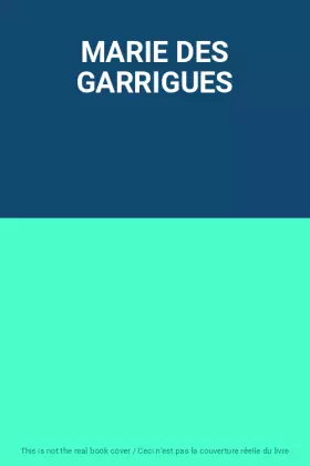 Couverture du produit · MARIE DES GARRIGUES