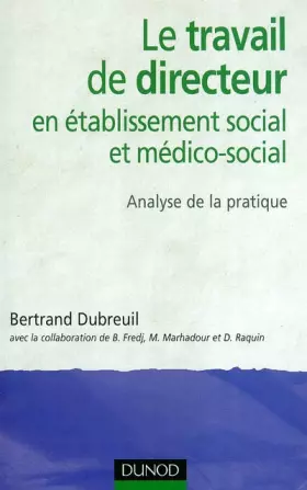 Couverture du produit · Le travail du directeur d'établissement social et médico-social