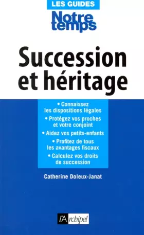Couverture du produit · Succession et héritage