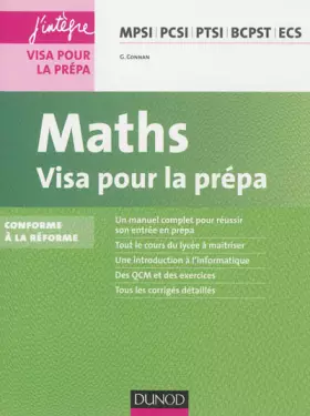 Couverture du produit · Maths - Visa pour la prépa - 3e éd. - MPSI-PCSI-PTSI-BCPST-ECS