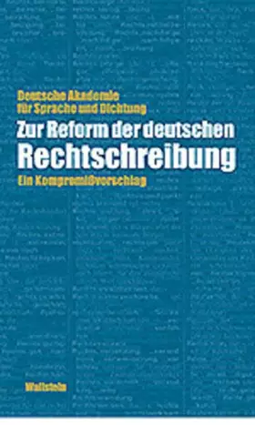 Couverture du produit · Zur Reform der deutschen Rechtschreibung. Ein Kompromißvorschlag