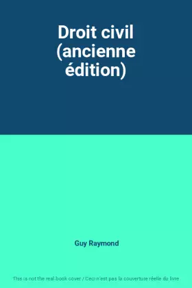 Couverture du produit · Droit civil (ancienne édition)