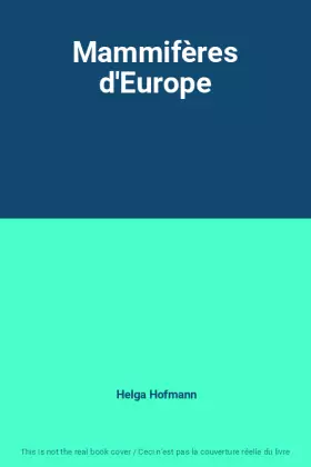 Couverture du produit · Mammifères d'Europe