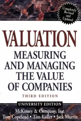Couverture du produit · Valuation: Measuring and Managing the Value of Companies University Edition