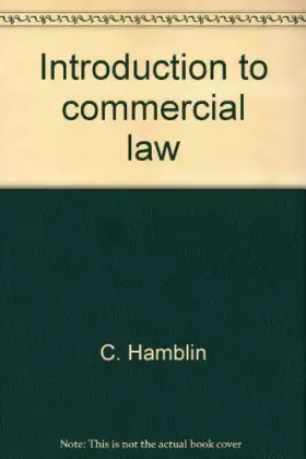 Couverture du produit · Introduction to commercial law