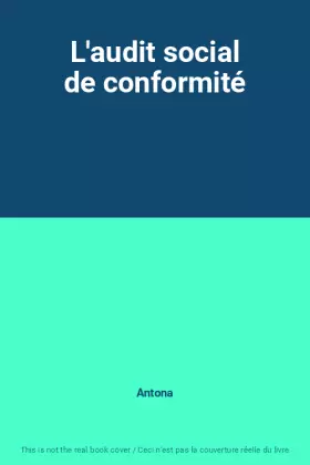 Couverture du produit · L'audit social de conformité