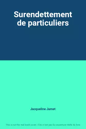 Couverture du produit · Surendettement de particuliers