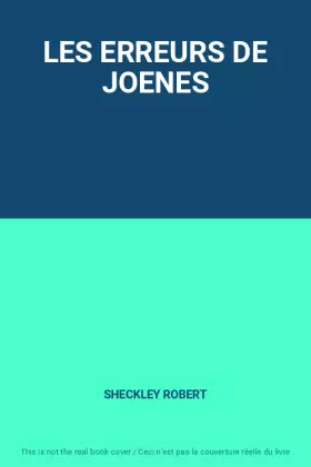 Couverture du produit · LES ERREURS DE JOENES