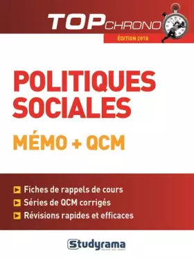 Couverture du produit · Politiques sociales - Mémo + qcm