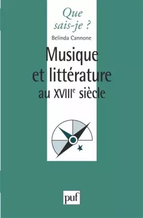 Couverture du produit · Musique et Littérature au XVIIIe siècle