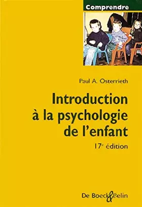 Couverture du produit · Introduction à la psychologie de l'enfant