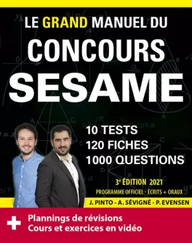 Couverture du produit · Le grand manuel du concours SESAME: 10 tests, 120 fiches, 120 vidéos de cours, 1000 questions