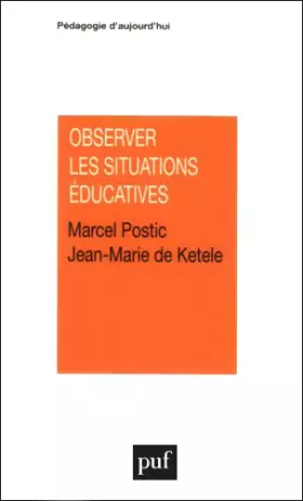 Couverture du produit · Observer les situations éducatives