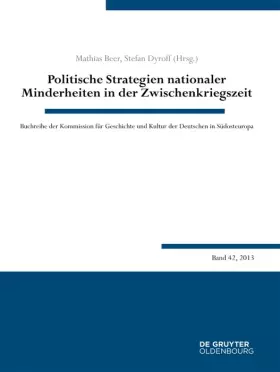 Couverture du produit · Politische Strategien Nationaler Minderheiten in Der Zwischenkriegszeit