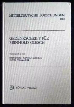Couverture du produit · Gedenkschrift für Reinhold Olesch