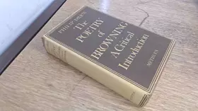 Couverture du produit · Poetry of Browning: A Critical Introduction