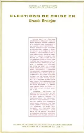 Couverture du produit · Elections de crise en Grande-Bretagne