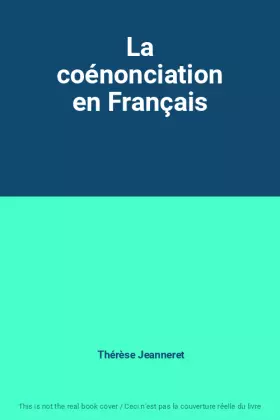 Couverture du produit · La coénonciation en Français