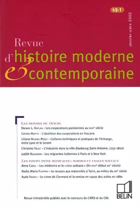 Couverture du produit · Rhmec 49-1-janvier/mars 2002