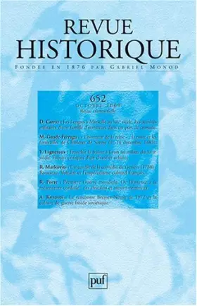 Couverture du produit · Revue historique 2009, n° 652