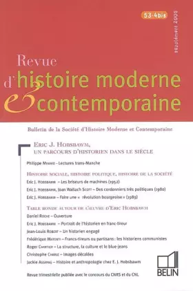 Couverture du produit · Revue d'histoire moderme contemporaine 53-4 Bis