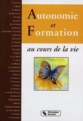 Couverture du produit · AUTONOMIE ET FORMATION. Au cours de la vie