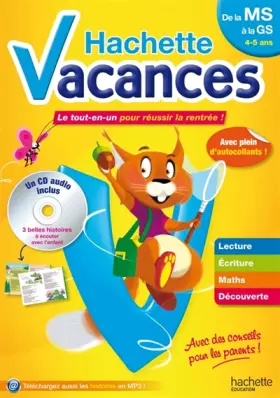 Couverture du produit · Hachette vacances de la MS à la GS: Le tout-en-un pour réussir la rentrée !