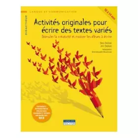 Couverture du produit · Activites originales pour ecrire des textes