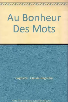 Couverture du produit · Au Bonheur Des Mots