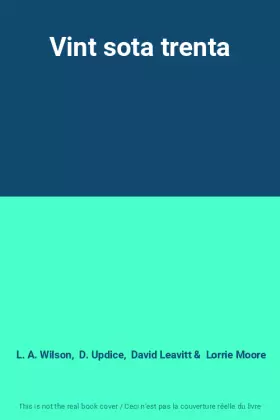 Couverture du produit · Vint sota trenta