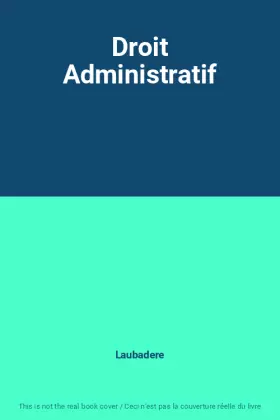 Couverture du produit · Droit Administratif