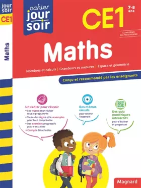 Couverture du produit · Maths CE1 - Cahier Jour Soir: Conçu et recommandé par les enseignants