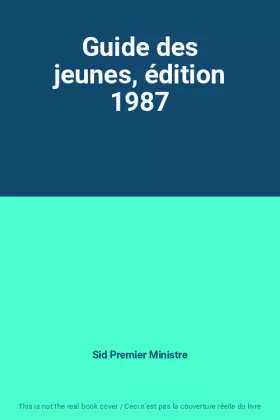 Couverture du produit · Guide des jeunes, édition 1987
