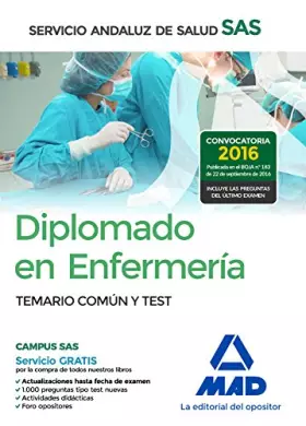 Couverture du produit · Diplomado en Enfermería del Servicio Andaluz de Salud. Temario Común y Test