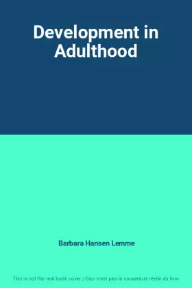 Couverture du produit · Development in Adulthood