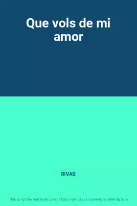 Couverture du produit · Que vols de mi amor
