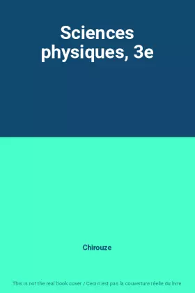 Couverture du produit · Sciences physiques, 3e