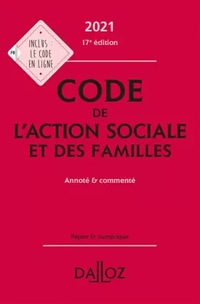 Couverture du produit · Code de l'action sociale et des familles 2022 18ed - Annoté et commenté