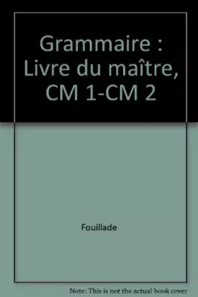 Couverture du produit · Grammaire: Livre du maître, CM 1-CM 2