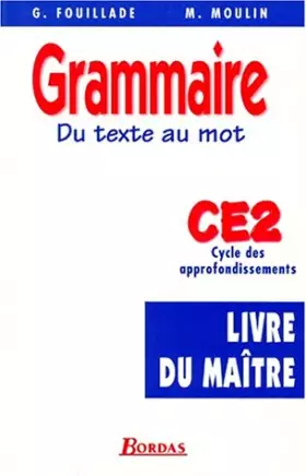 Couverture du produit · Grammaire CE2. Livre du maître